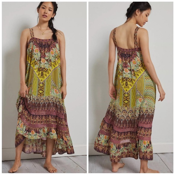 Anthropologie Dresses & Skirts - Anthropologie Lovett Boho Tiered Maxi Dress Tunic 1X